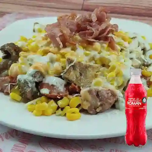 Combo Mazorca Steak + Kola Román Original 400ML