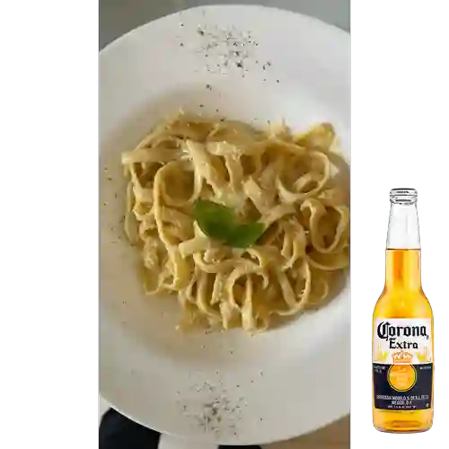 Combo Fettuccine Alfredo + Corona 330 ml