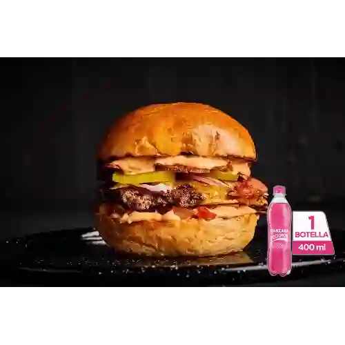 Combo Hamburguesa Malibu Smash +Postobón Manzana 400ml