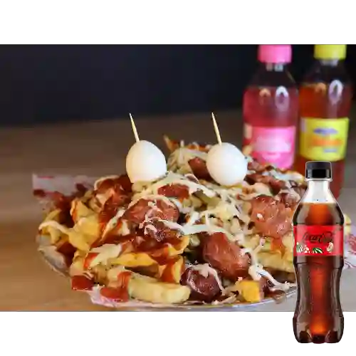 Salchipapas el Pecado +Cocacola Zero Personal 400Ml