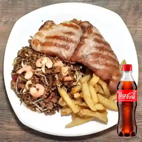 Arroz&Carne +Papa a la Francesa +CocaCola Org 400ml