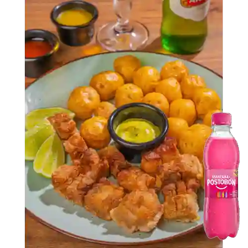 Combo Chicharrones + Postobón Manzana 250 ml