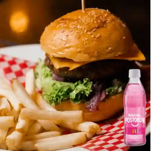 Combo Hamburguesa Clásica + Postobón Manzana 300 ml