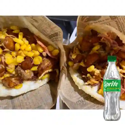 Combo Arepa Del Barrio + Sprite Original 400ml