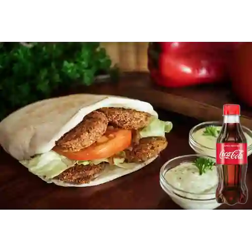 Combo Sándwich de Pollo-falafel + Coca-cola 250 ml