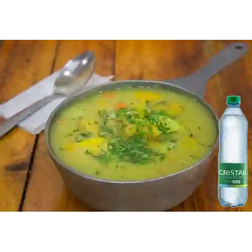 Combo Sopa + Cristal con Gas 600 ml