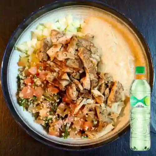 Combo Ensalada Árabe + Agua Brisa Saborizada Limon