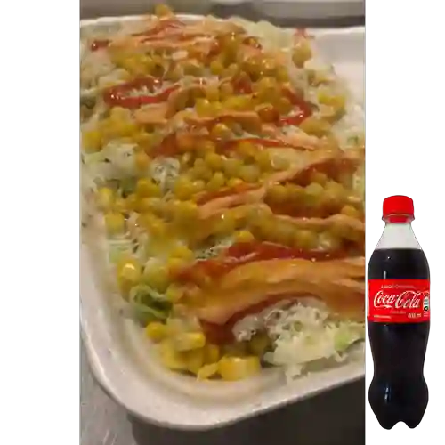 Combo Salchipapa Mixta Personal + Cocacola 400 ml