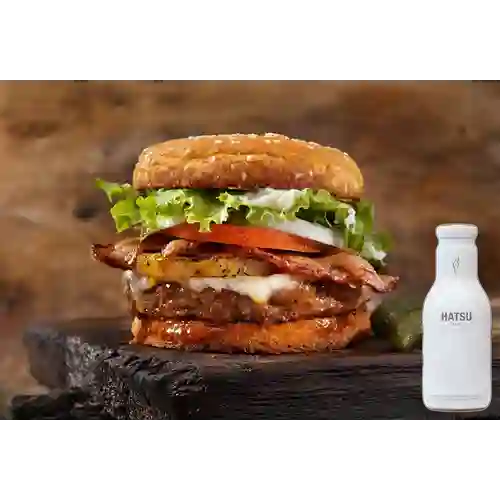 Combo Hamburguesa Bisontte + Te Hatsu Blanco 400 ml