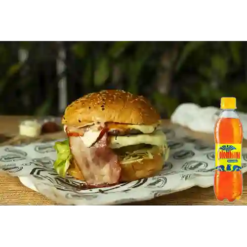 Combo Hamburguesa Doble + Colombiana 250 ml