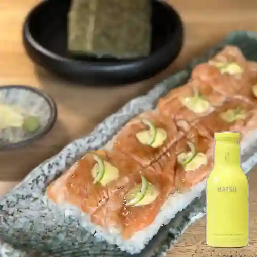 Combo Toro Salmon Aburi Temaki + Hatsu Amarillo 400 ml