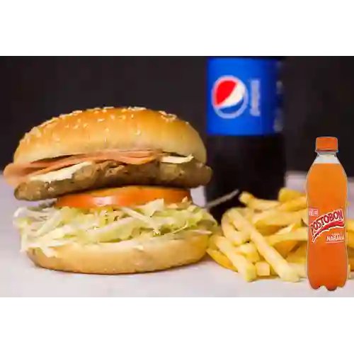 Combo Hamburguesa Pinocho + Naranja Postobón 500 ml
