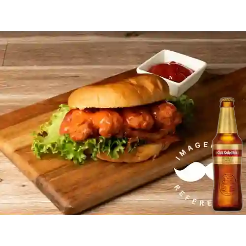 Combo Buffalo Burger + Club Colombia Dorada 350 ml