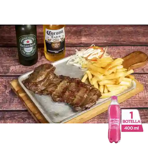 Combo Churrasco + Postobón Manzana 400 ml