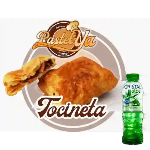 Combo Pastel de Tocineta y Queso + Cristal Aloe 330 ml