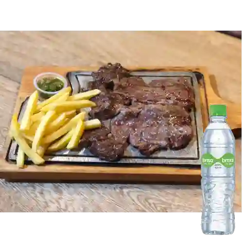 Combo Churrasco + Agua Brisa con Gas 600ml