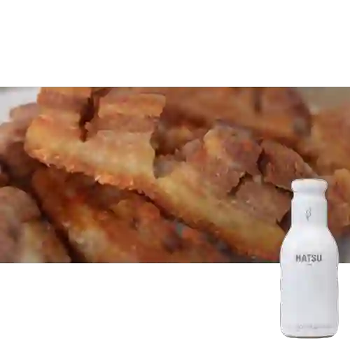 2x Porción de Chicharrón c/ Hogao +Hatsu Blanco 400ml