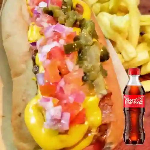 Combo Perro Mexicano + Coca Cola Original 400 ml