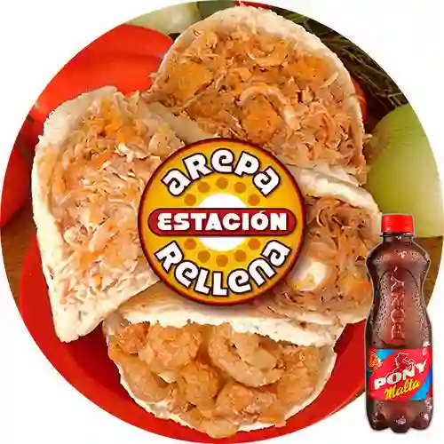 Combo Arepa Super Estación + Pony Malta 330 ml