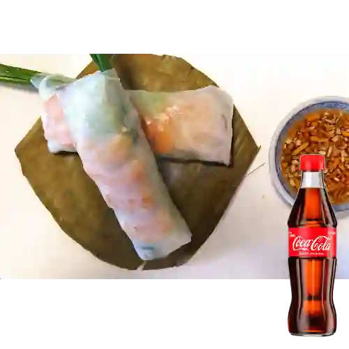 Combo Rollos Vietnamitas (goi Cuon) + Coca Cola Original 300ML