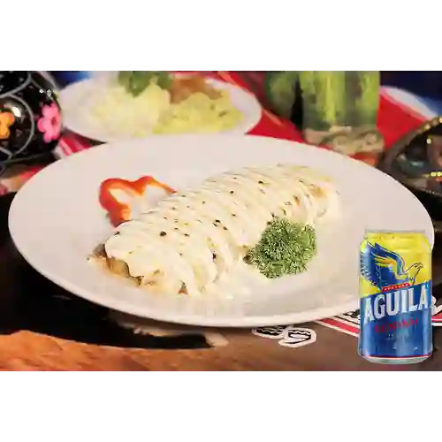 Combo Burrito + Cerveza Aguila Original Lta 330ml