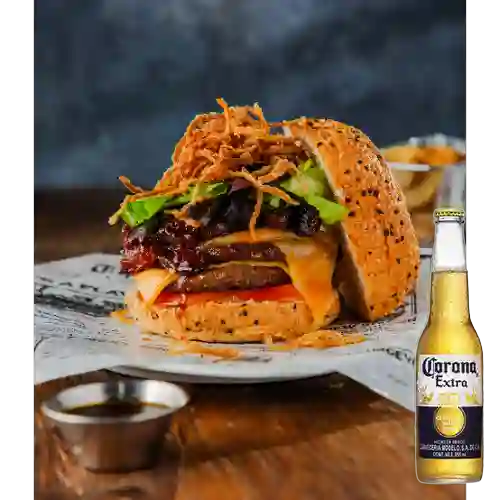 Combo Burger Master Edition + Corona Bot. 355ml
