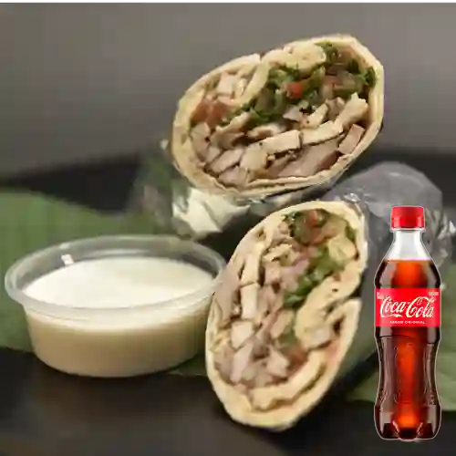 Combo Shawarma Mixto Super + Coca Cola Original 400ml