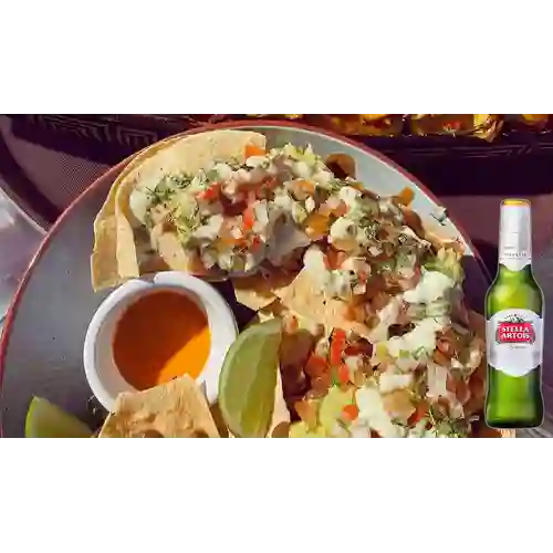 Combo Nachos Pura Vida + Stella Artois Bot. 330ml