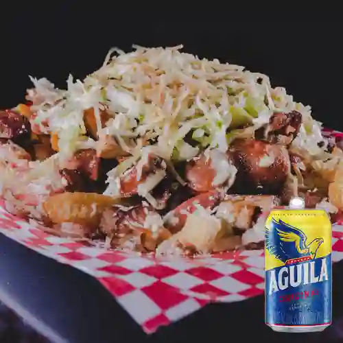 Combo Salchipapa Costeña Súper + Aguila 355 ml