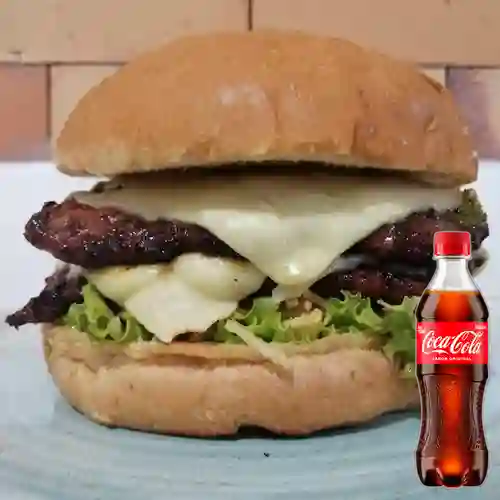 Combo Hamburguesa Doble Carne +Cocacola Orig 400ml
