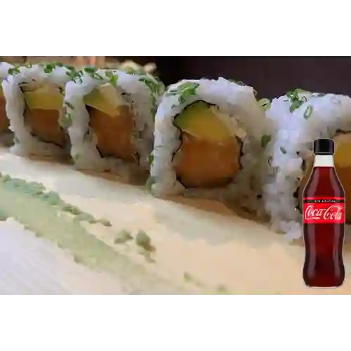 Combo Philadelphia Roll + Coca-Cola Sin Azúcar 300 Ml.