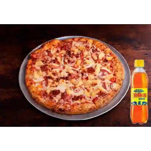 Combo Pizza Hawaiana Mediana + Colombiana 400 ml