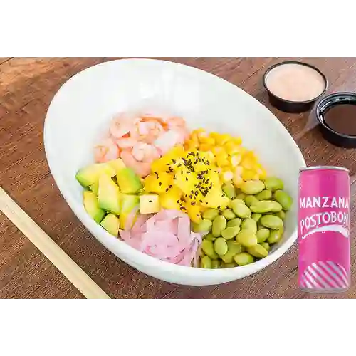 Combo Arma Tu Poke + Postobón Manzana 269 ml