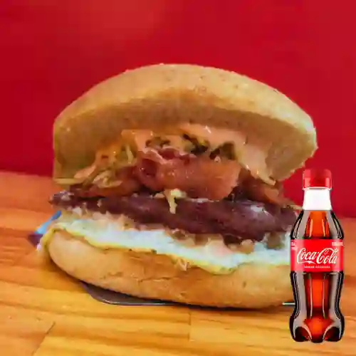 Combo Hamburguesa Doble Queso y Tocineta + Cocacola Orig 250ML