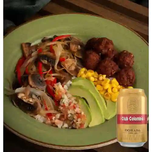 Combo Bowl Veggie + Club col. Dorada Lta 330ml