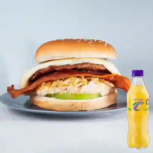 Hamburguesa Especial Queso&Tocineta +Quatro Org 400ML