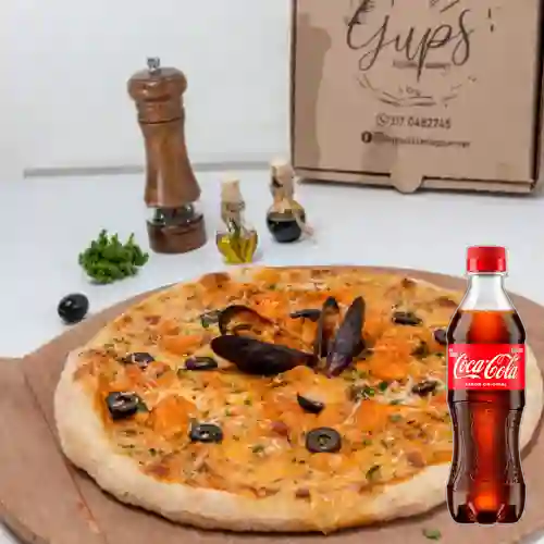 Combo Pizza Mediana Mediterránea + Coca Cola Original 400 ml