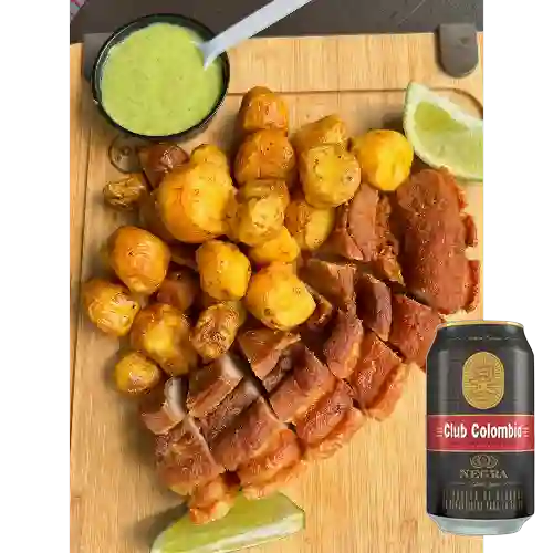 Combo Chicharrón Clásico + Club col. Negra Lta 330ml