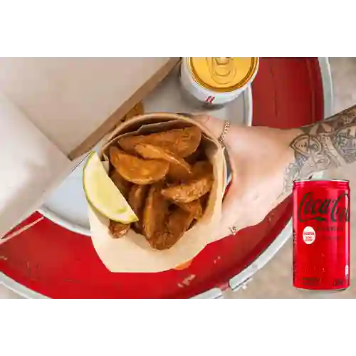 Combo Papas de la Casa + Coca Cola Sin Azúcar 235ML