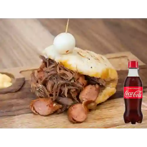 Combo Arepa Ranchera + Coca-Cola Sabor Original 250 ml