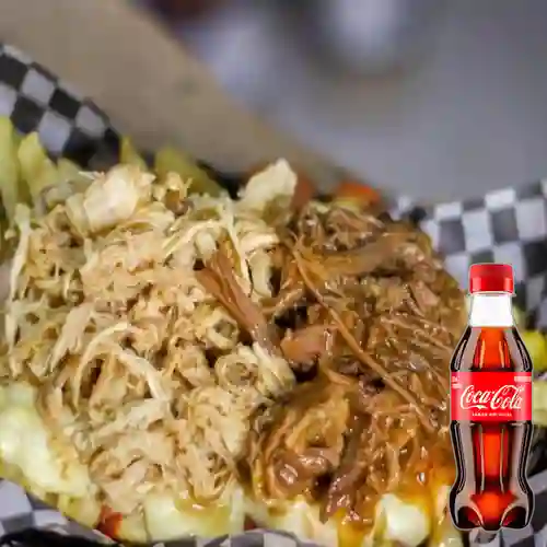 Combo Salchipapa Mixed Fries +Cocacola Orig 250ML