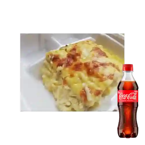 Lasaña de Pollo Salsa Bechamel +CocaCola Org 400ml
