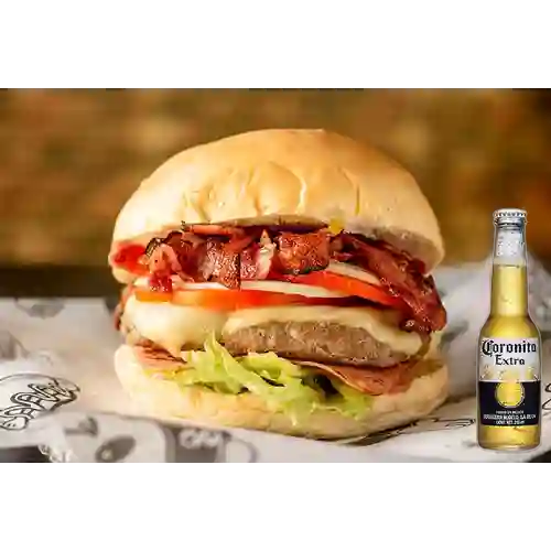 Combo Hamburguesa Clásica + Coronita Bot. 210ml