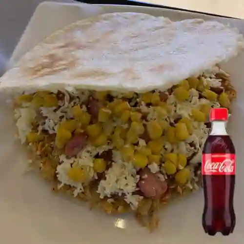 Combo Arepa de Ranchera + Coca Cola 500 ml