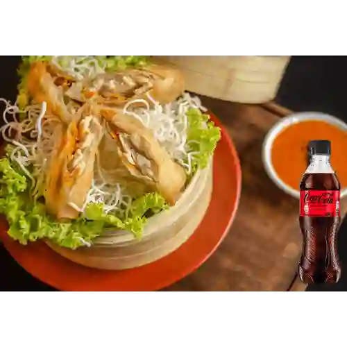 Combo Spring Roll + Coca Cola Sin Azúcar 400 ml