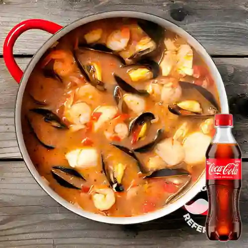 Combo Cazuela de Camarones + Coca Cola Original 400 ml