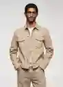 Chaqueta Cazadora Ryan Beige Talla XL Hombre Mango