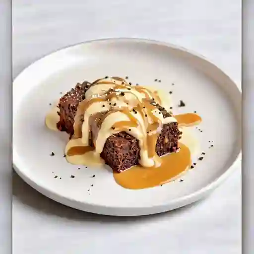 Chicha con Brownie y Arequipe