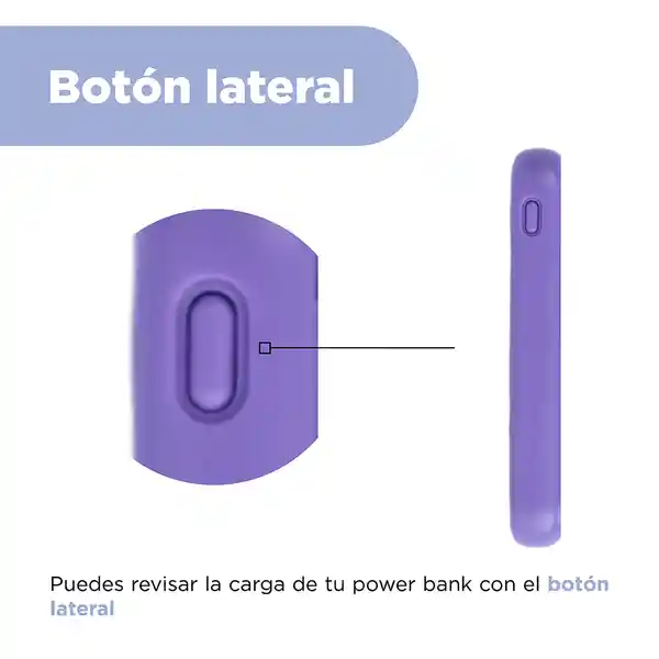 Bateria de Respaldo 5000 Mah Modelo Baby Morado F12 Miniso