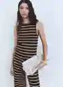 Top Nati Marrón Talla L Mujer Mango